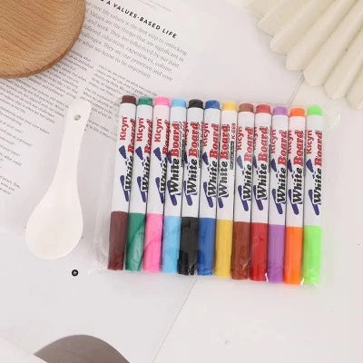8/12 Colors Magical Water Floating Student Painting Brush Whiteboard Markers Pen Suspension Kids Educational Painting Pen Toys - Mykiddokids.com