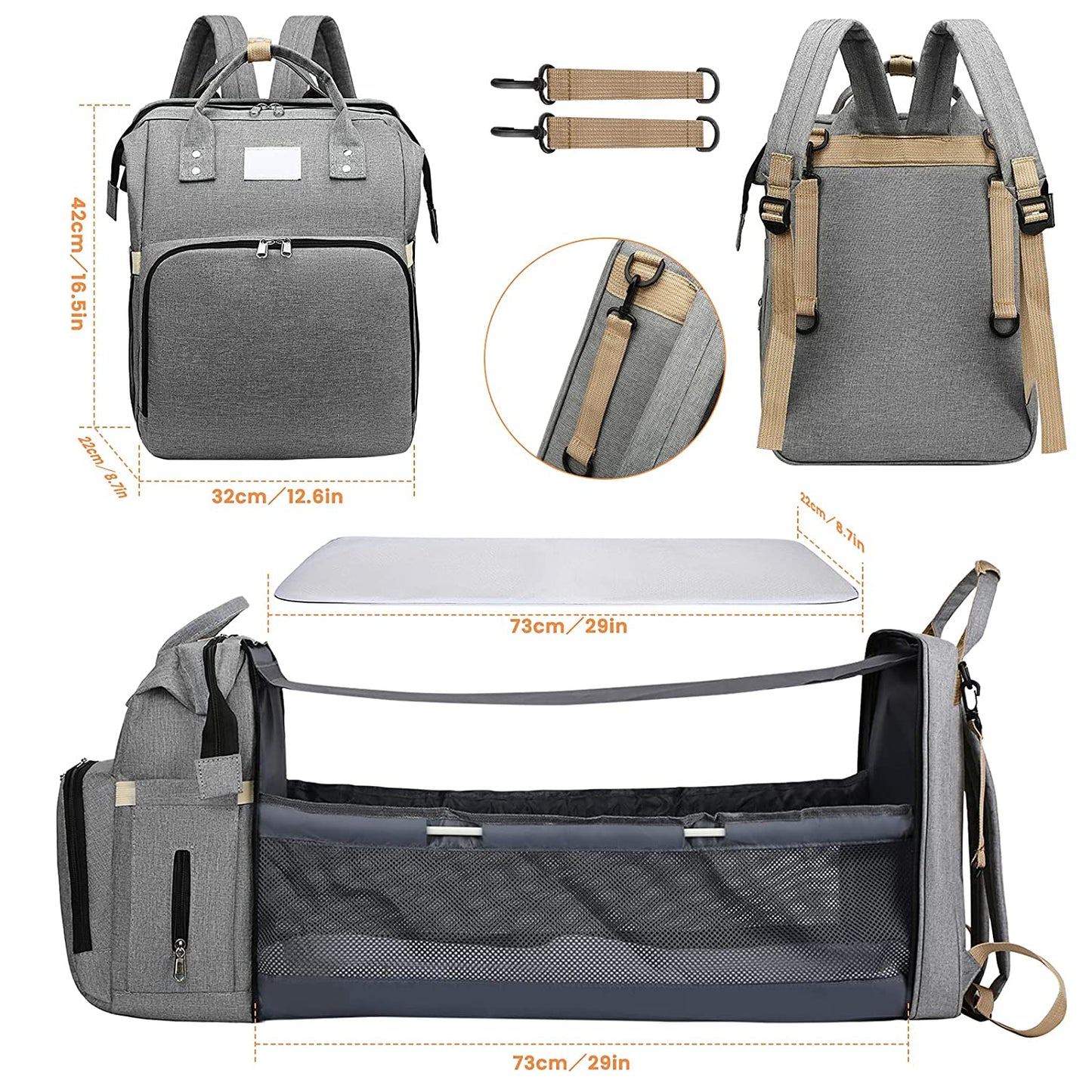 Sac à langer portatif | Berceau de voyage BabyNappy™ - Mykiddokids.com