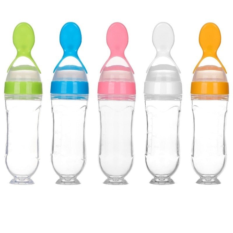 Biberon avec cuillère pour nouveau-né | EasyBottle™ - Mykiddokids.com