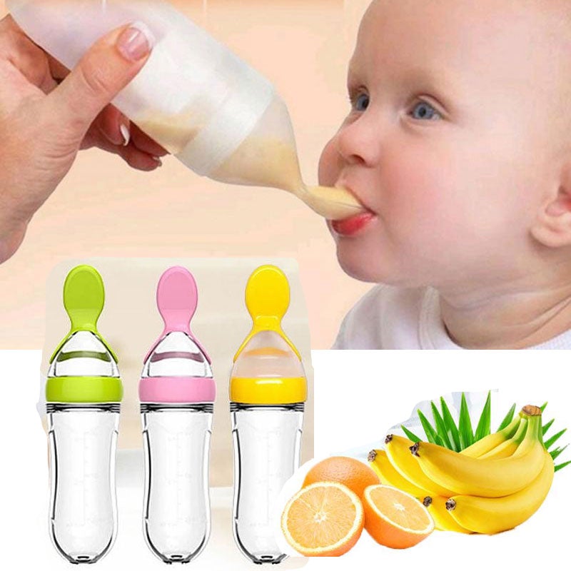 Biberon avec cuillère pour nouveau-né | EasyBottle™ - Mykiddokids.com