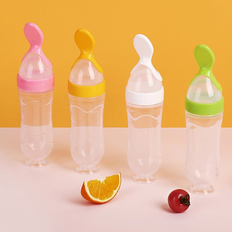 Biberon avec cuillère pour nouveau-né | EasyBottle™ - Mykiddokids.com