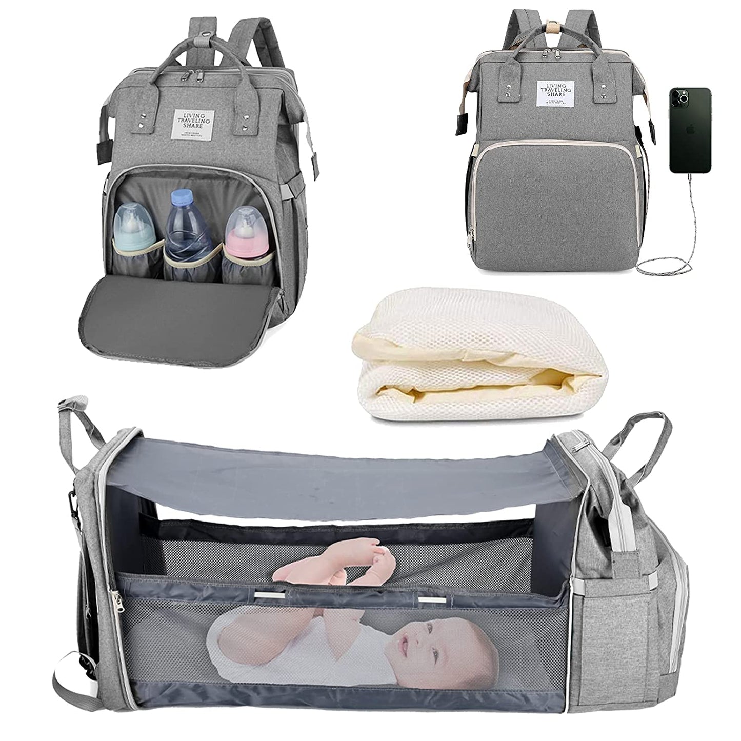 Sac à langer portatif | Berceau de voyage BabyNappy™ - Mykiddokids.com